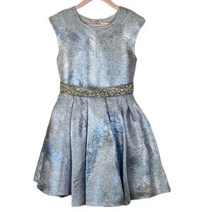 Halabaloo Cinderella Blue Metallic Dress Size 8
